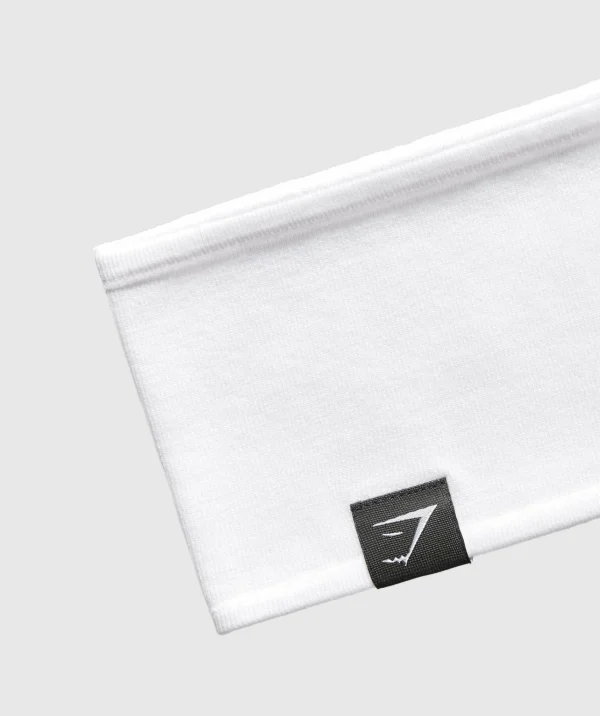 Hot Gymshark Diffuse Single Layer Sweat Headband White