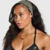 Fashion Gymshark Diffuse Sweat Headband BaseGreen