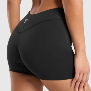 Discount Gymshark Dipped Waistband Shorts Black