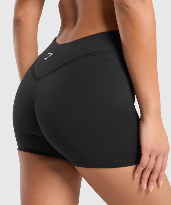 Discount Gymshark Dipped Waistband Shorts Black