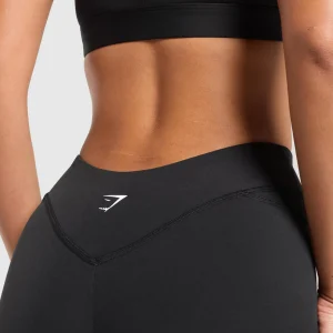 Discount Gymshark Dipped Waistband Shorts Black