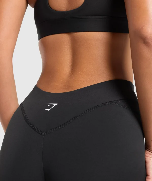 Discount Gymshark Dipped Waistband Shorts Black