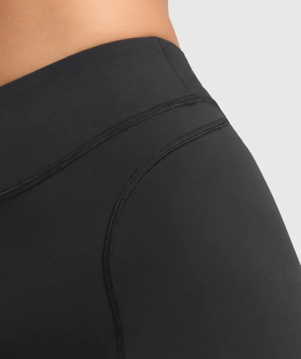 Discount Gymshark Dipped Waistband Shorts Black