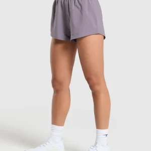 Best Gymshark Double Waistband Shorts FogPurple/SilverLilac