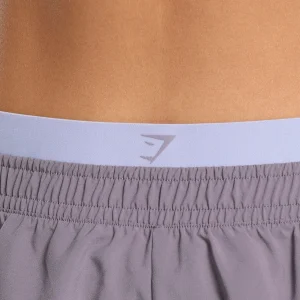 Best Gymshark Double Waistband Shorts FogPurple/SilverLilac