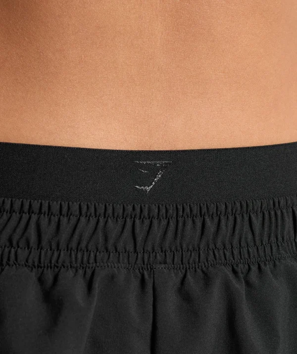 Outlet Gymshark Double Waistband Shorts Black/Black