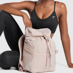 Hot Gymshark Drawstring Backpack MutedPink