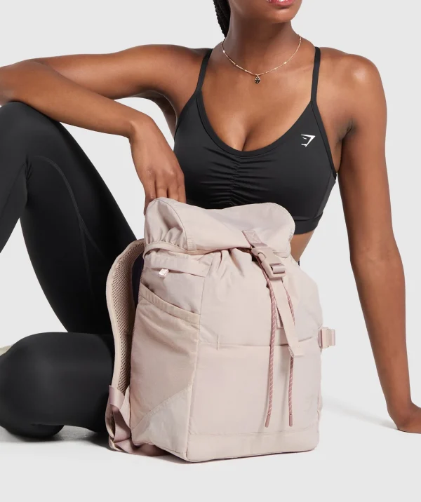 Hot Gymshark Drawstring Backpack MutedPink