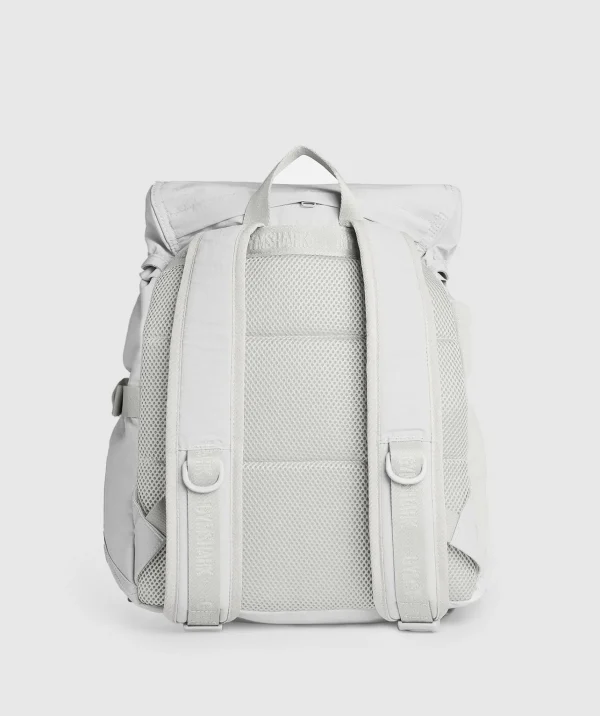 Hot Gymshark Drawstring Backpack LightGrey