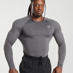 Best Gymshark Element Baselayer Long Sleeve T-Shirt SilhouetteGrey