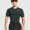 Discount Gymshark Element Baselayer T-Shirt VictoryGreen