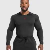 Clearance Gymshark Element Long Sleeve T-Shirt Black