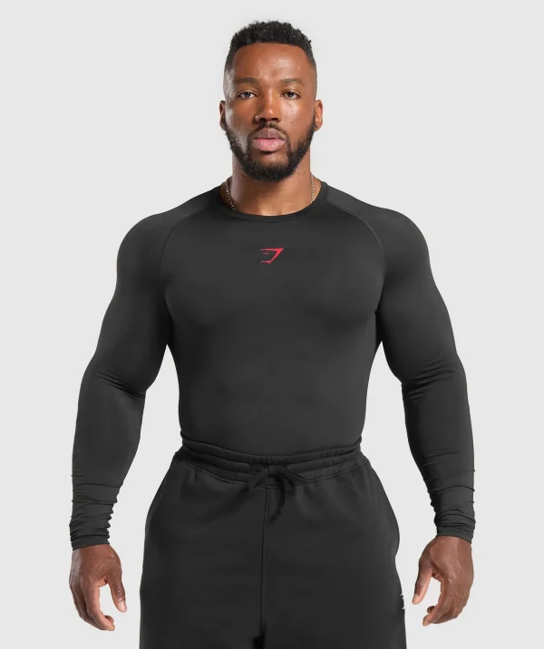 Clearance Gymshark Element Long Sleeve T-Shirt Black