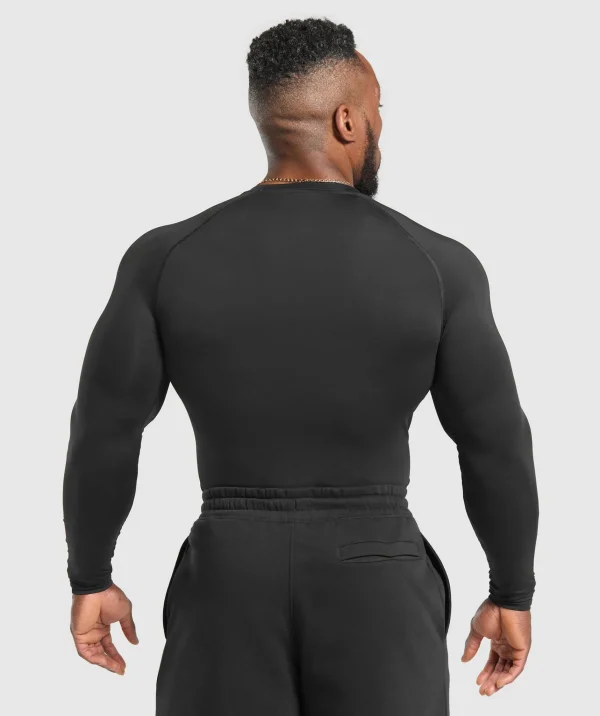 Clearance Gymshark Element Long Sleeve T-Shirt Black