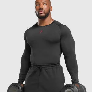 Clearance Gymshark Element Long Sleeve T-Shirt Black