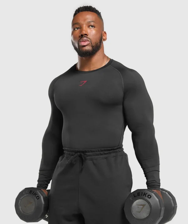 Clearance Gymshark Element Long Sleeve T-Shirt Black