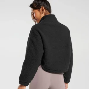 Online Gymshark Elevate Fleece Midi Jacket Black