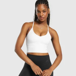 Hot Gymshark Elevate Longline Sports Bra White