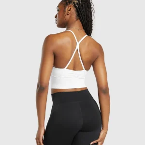 Hot Gymshark Elevate Longline Sports Bra White