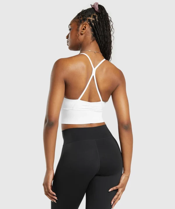 Hot Gymshark Elevate Longline Sports Bra White