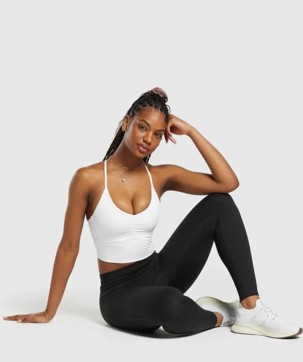 Hot Gymshark Elevate Longline Sports Bra White