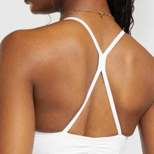 Hot Gymshark Elevate Longline Sports Bra White