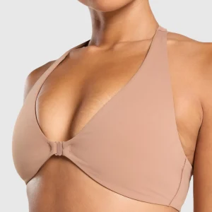 Online Gymshark Elevate Sports Bra AutumnBrown