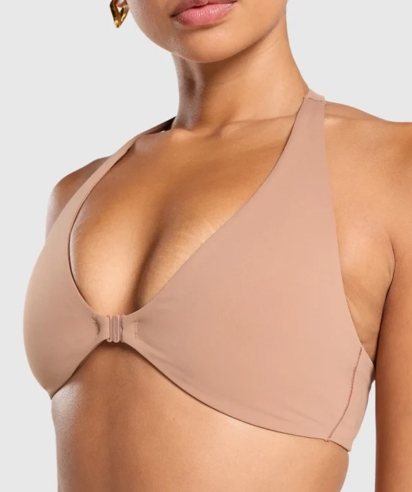 Online Gymshark Elevate Sports Bra AutumnBrown