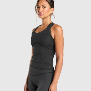 Online Gymshark Elevate Tank With Shelf Black