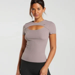 Hot Gymshark Elevate Top WashedMauve