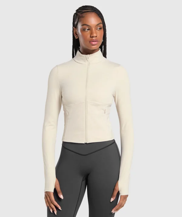 New Gymshark Elevate Tracktop CreamBeige