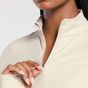 New Gymshark Elevate Tracktop CreamBeige