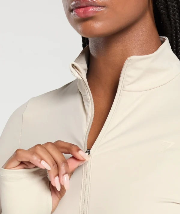 New Gymshark Elevate Tracktop CreamBeige