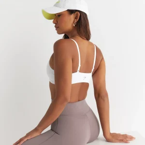 Outlet Gymshark Elevate Twist Front Bralette White