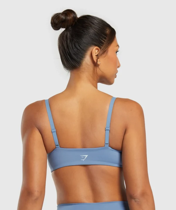 Best Gymshark Elevate Twist Front Bralette FadedBlue