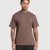 Online Gymshark Essential Oversized T-Shirt WalnutBrown