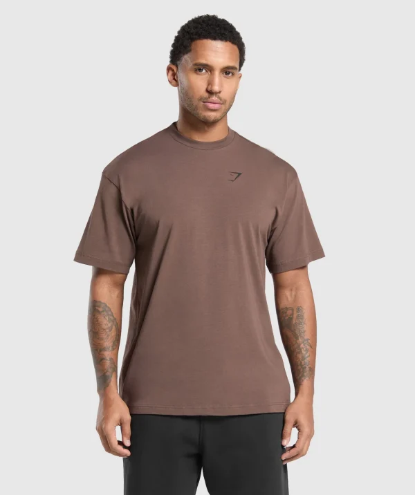 Online Gymshark Essential Oversized T-Shirt WalnutBrown