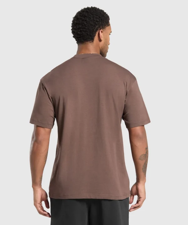 Online Gymshark Essential Oversized T-Shirt WalnutBrown