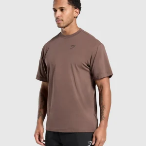 Online Gymshark Essential Oversized T-Shirt WalnutBrown