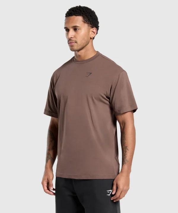 Online Gymshark Essential Oversized T-Shirt WalnutBrown