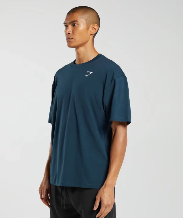 Discount Gymshark Essential Oversized T-Shirt Navy