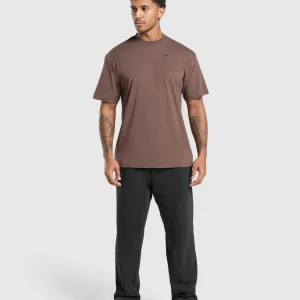 Online Gymshark Essential Oversized T-Shirt WalnutBrown