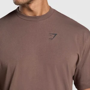 Online Gymshark Essential Oversized T-Shirt WalnutBrown