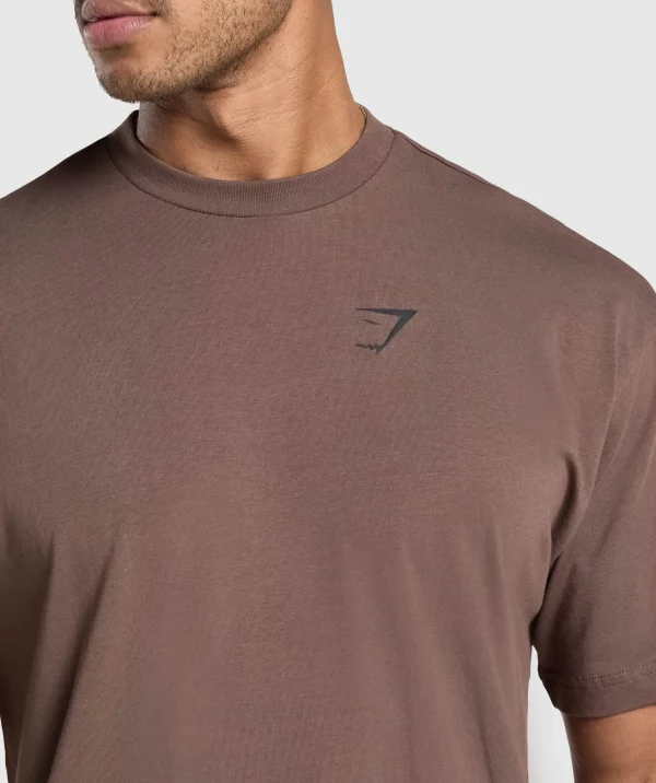 Online Gymshark Essential Oversized T-Shirt WalnutBrown