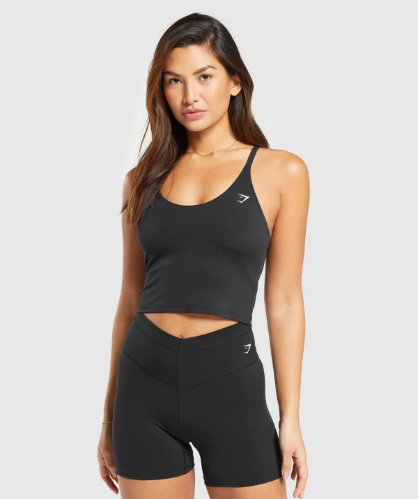 Best Gymshark Everyday Cami Tank With Shelf Black