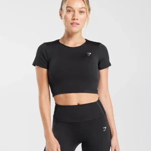 Clearance Gymshark Everyday Cap Sleeve T-Shirt Black