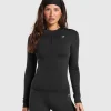 New Gymshark Everyday High Neck Long Sleeve Top Black