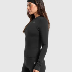 New Gymshark Everyday High Neck Long Sleeve Top Black