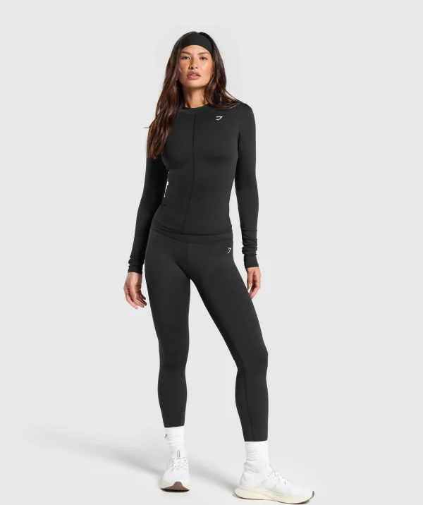 New Gymshark Everyday High Neck Long Sleeve Top Black