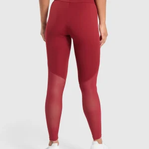 Online Gymshark Everyday Mesh Leggings RepsRed